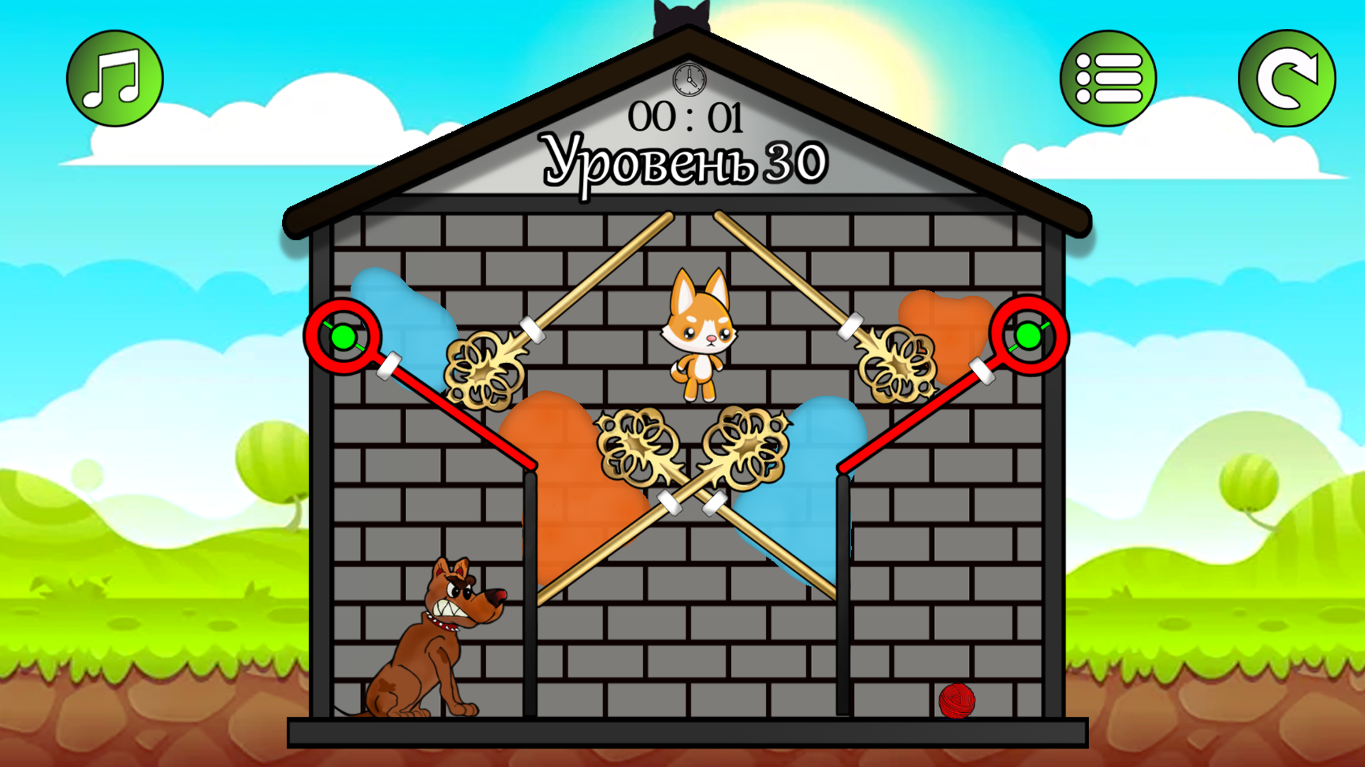 Помоги коту Рыжику screenshot 1